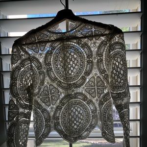 Beautiful White Knit Victorian Top